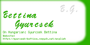 bettina gyurcsek business card